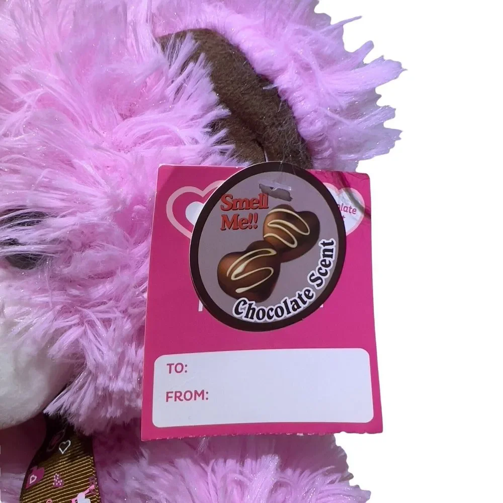 Homerbest Plush 12” Bear Chocolate‎ Scented Pink  Valentines Stuffed Animal Toy